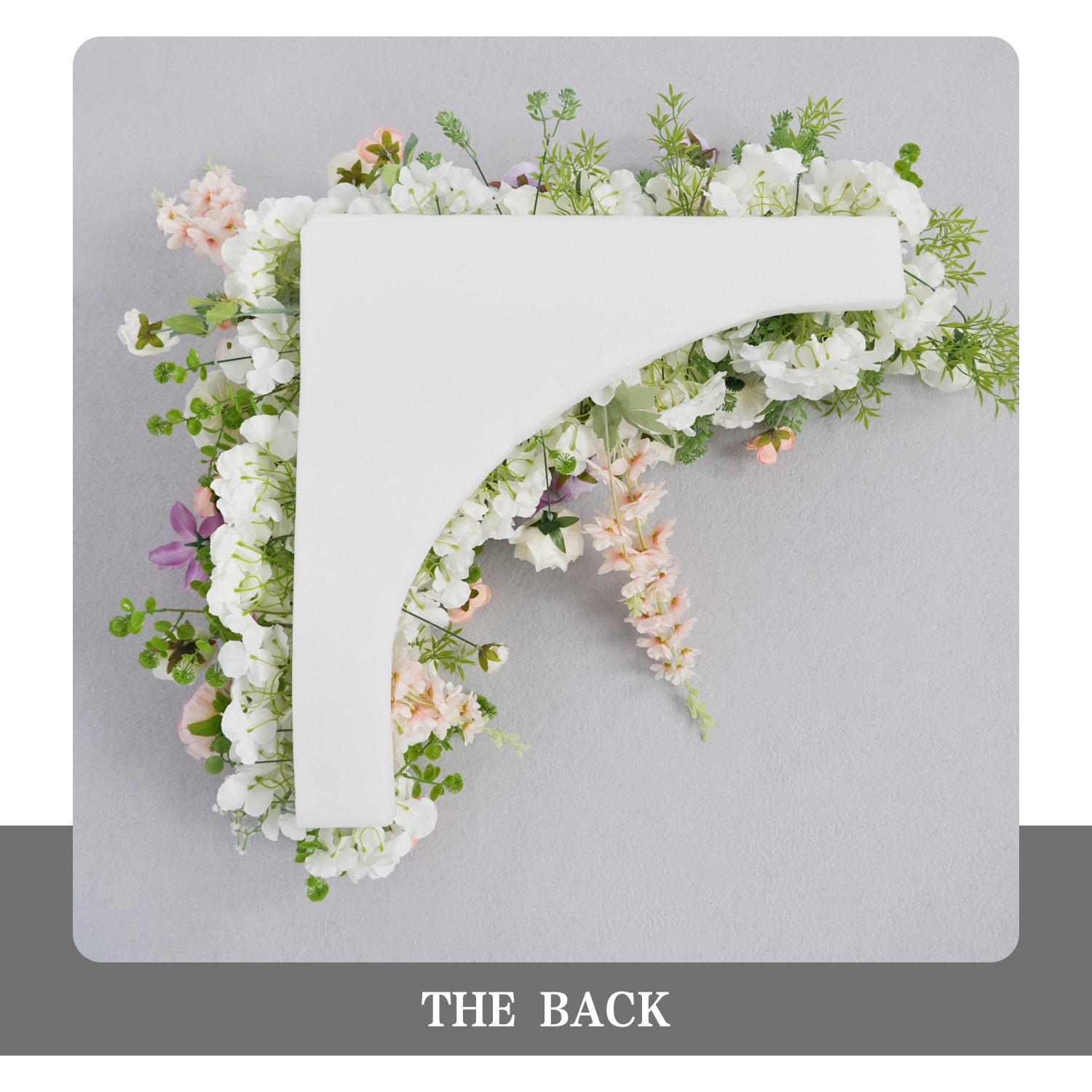 Uflower Artificial Purple Pink Wedding KT Backdrop Flower Row Decor